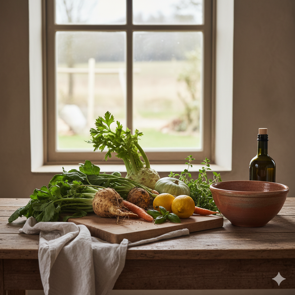 Seasonal produce prepared for Strati menus