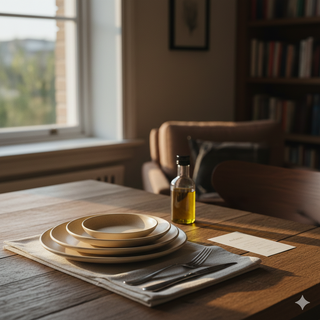 A Strati dining table setting